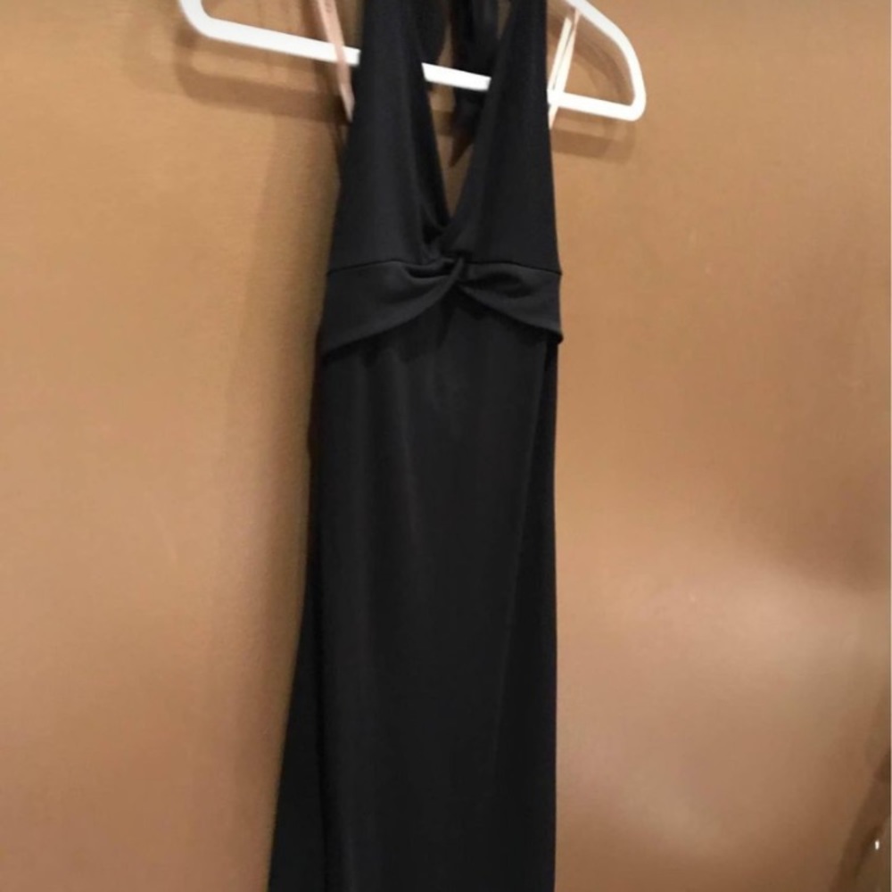 Little Black Halter Dress With twisted detailed bust ,womens size SP
